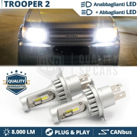 Kit Led H4 para ISUZU TROOPER 2 Luces de Cruce + Carretera 6500k 8000LM | Plug & Play CANbus