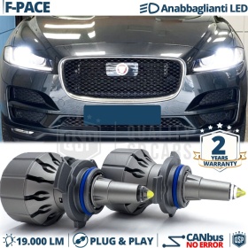 Kit LED HIR-2 para JAGUAR F-PACE Luces de Cruce + Carretera | Bombillas LED CANbus Blanco Frío | 6000K 19000LM