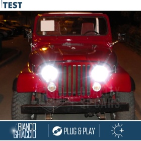 Kit Luci LED H4 Per JEEP WILLYS CJ Anabbaglianti + Abbaglianti 6500K 8000LM | Plug & Play CANbus
