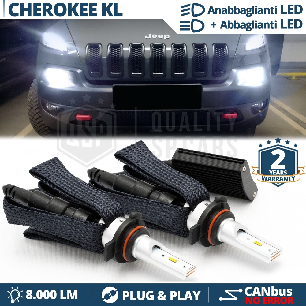 Kit LED HIR2-HIR para JEEP CHEROKEE KL | Luces de Cruce + Carretera LED | CANbus 6500K