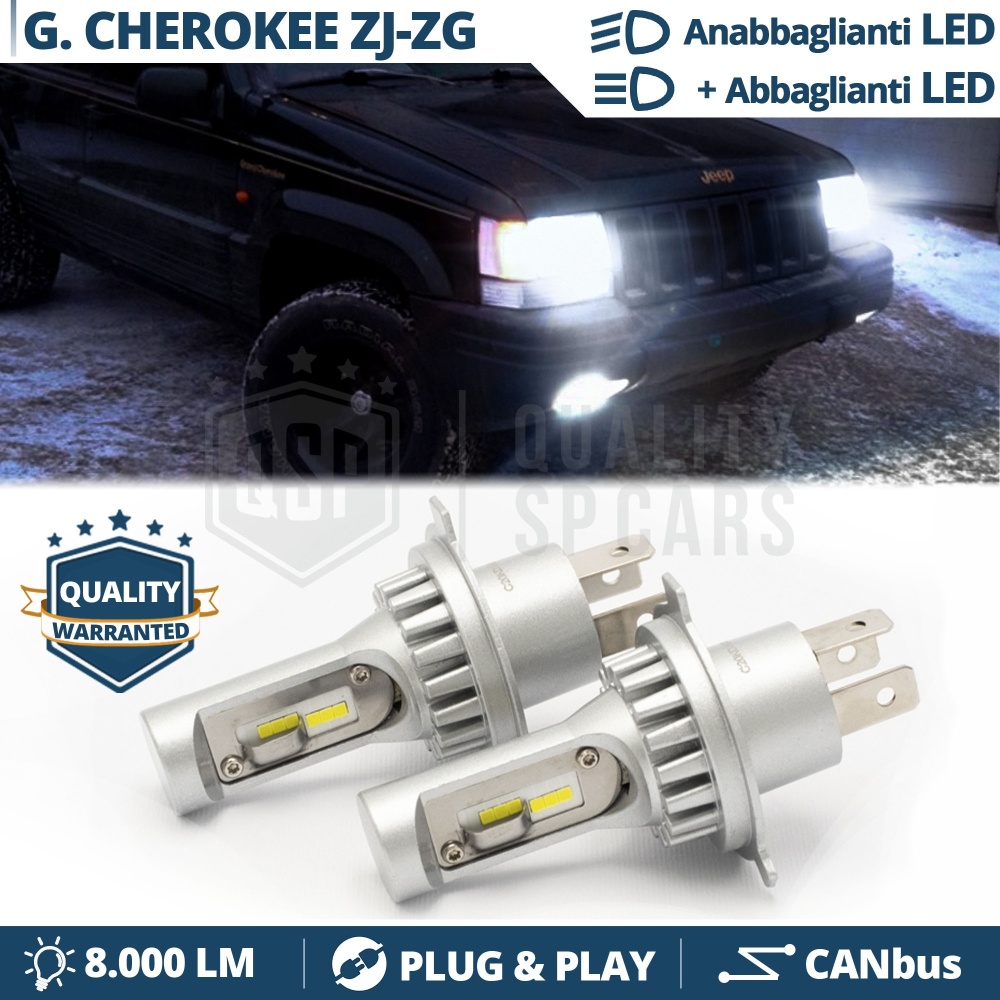 Kit Led H4 para JEEP GRAND CHEROKEE ZJ-ZG Luces Cruce + Carretera 6500K | Plug & Play CANbus Kit Led H4 para JEEP GRAND CHEROKEE ZJ-ZG Luces Cruce + Carretera 6500K | Plug & Play CANbus