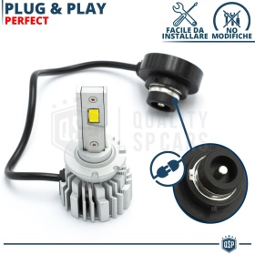 1 Bombilla LED D2S | Conversión PERFECTA de Xenon HID a LED | Luz Blanca Potente 6000K
