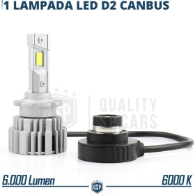 1 Bombilla LED D2S | Conversión PERFECTA de Xenon HID a LED | Luz Blanca Potente 6000K