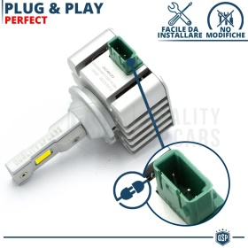 1 Bombilla LED D3S | Conversión PERFECTA de Xenon HID a LED | Luz Blanca Potente 6000K