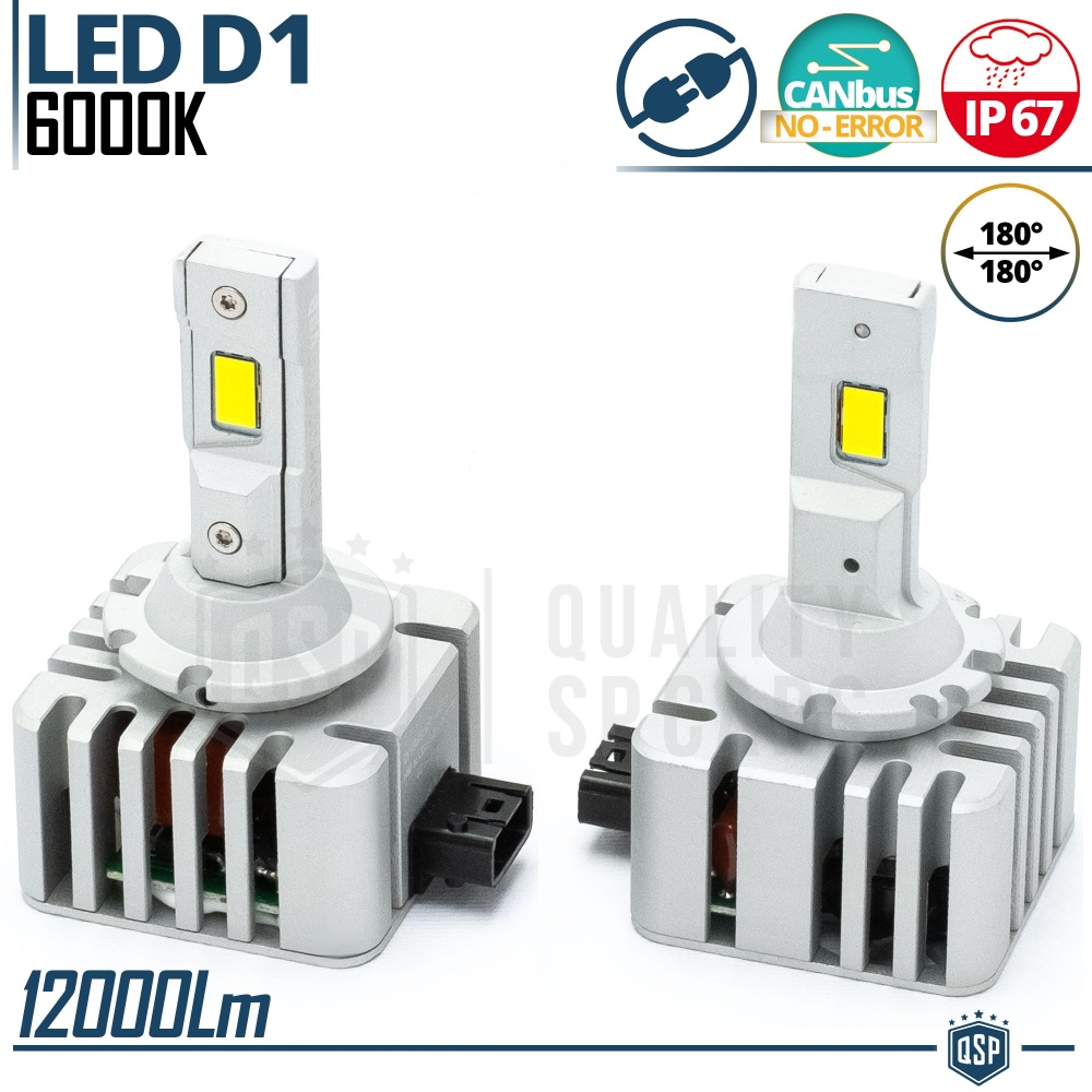 Kit LED D1S | Conversión PERFECTA de Xenon HID a LED | Luz Blanca Potente 6000K 12000LM
