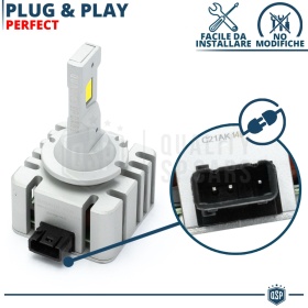 Kit LED D1S | Conversión PERFECTA de Xenon HID a LED | Luz Blanca Potente 6000K 12000LM