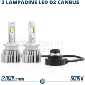 Kit LED D2S | Conversión PERFECTA de Xenon HID a LED | Luz Blanca Potente 6000K 12000LM
