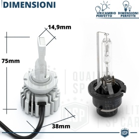 Kit LED D2S | Conversión PERFECTA de Xenon HID a LED | Luz Blanca Potente 6000K 12000LM