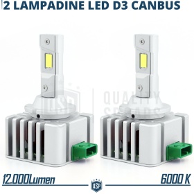 Kit LED D3S | Conversión PERFECTA de Xenon HID a LED | Luz Blanca Potente 6000K 12000LM
