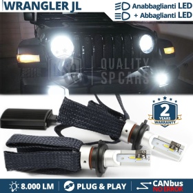 Kit LED H4 para JEEP WRANGLER JL Luces de Cruce + Carretera | 6500K 8000LM CANbus