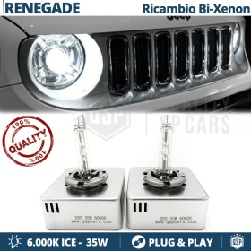 2 Bombillas de Repuesto D5S BI-XENON para JEEP RENEGADE 14-18 Blanco Frío 6000K 35W