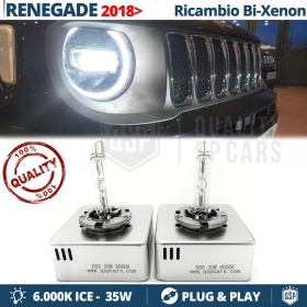 2 Bombillas de Repuesto D5S BI-XENON para JEEP RENEGADE Facelift Blanco Frío 6000K 35W
