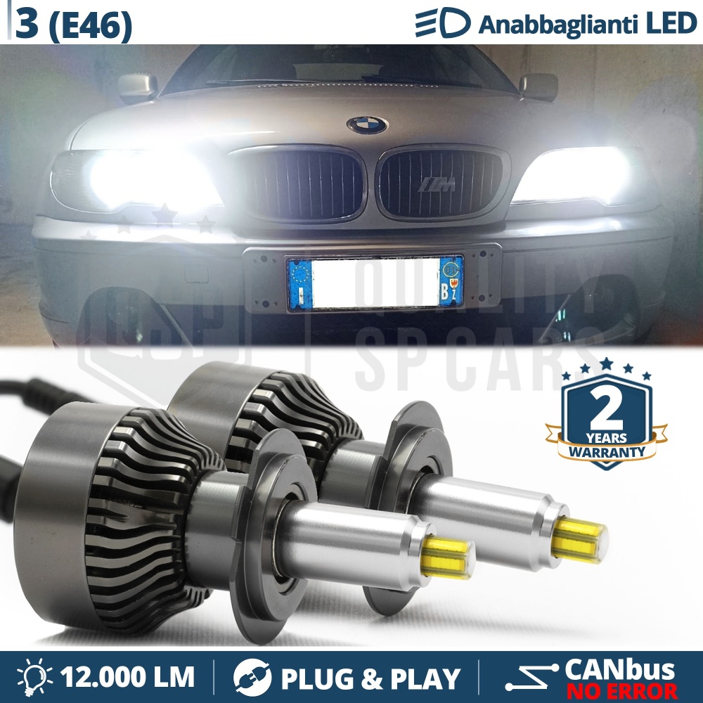 Kit LED H7 para BMW SERIE 3 E46 Luces de Cruce | Bombillas Led Canbus 6500K 12000LM