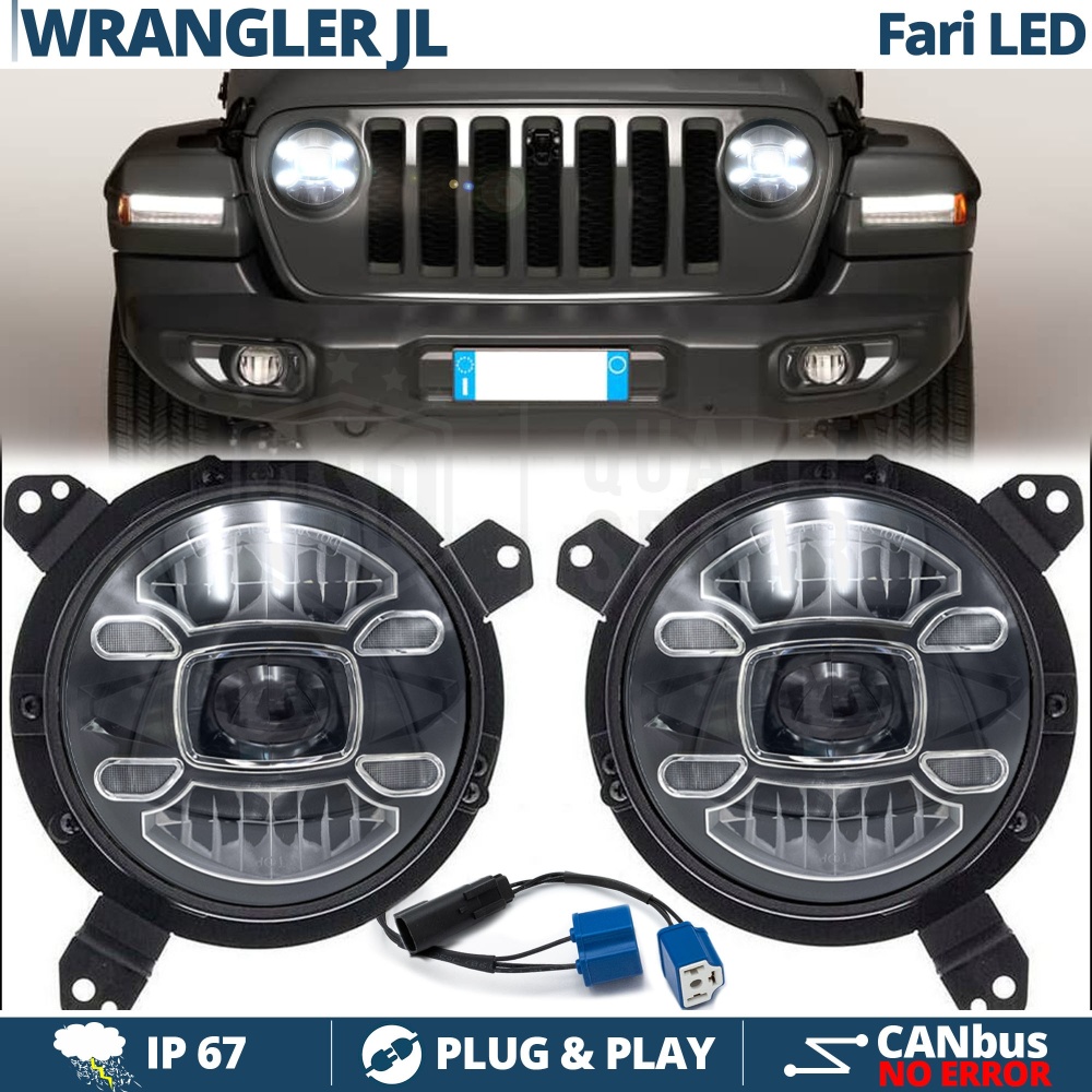 2 Faros LED 7" + Soportes para JEEP WRANGLER JL 6500K | Luces de Cruce + Carretera + Posición 2 Faros LED 7" + Soportes para JEEP WRANGLER JL 6500K | Luces de Cruce + Carretera + Posición