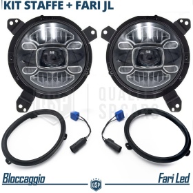 2 Faros LED 7" + Soportes para JEEP WRANGLER JL 6500K | Luces de Cruce + Carretera + Posición