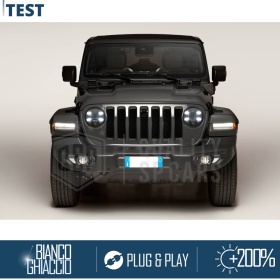 2 Faros LED 7" + Soportes para JEEP WRANGLER JL 6500K | Luces de Cruce + Carretera + Posición