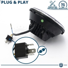 2 Faros LED 7" + Soportes para JEEP WRANGLER JL 6500K | Luces de Cruce + Carretera + Posición