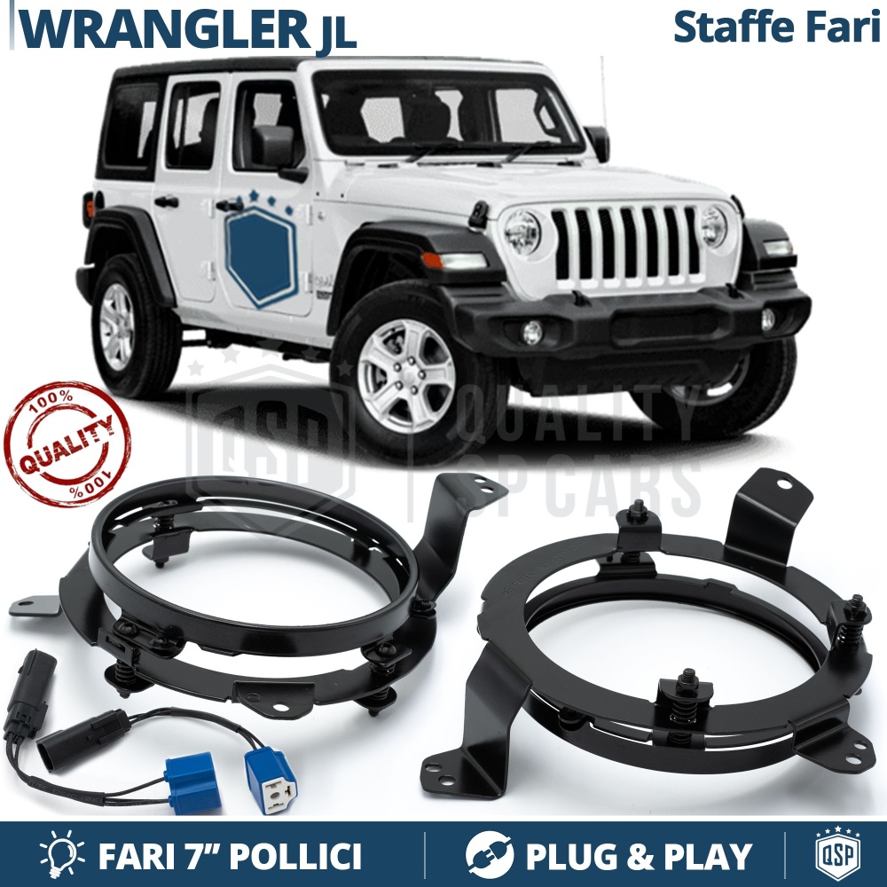 Soporte de Faros Delanteros LED para Jeep Wrangler JL Adaptadores 7'' Pulgadas Professionales | PLUG & PLAY Soporte de Faros Delanteros LED para Jeep Wrangler JL Adaptadores 7'' Pulgadas Professionales | PLUG & PLAY