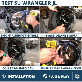 Soporte de Faros Delanteros LED para Jeep Wrangler JL Adaptadores 7'' Pulgadas Professionales | PLUG & PLAY