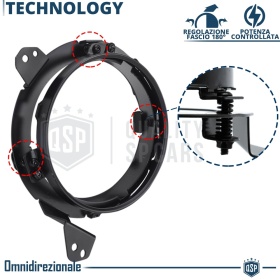 Soporte de Faros Delanteros LED para Jeep Wrangler JL Adaptadores 7'' Pulgadas Professionales | PLUG & PLAY