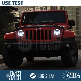 FAROS LED Angel Eyes para JEEP WRANGLER JK, Luz Blanca 6500K | APROBADO