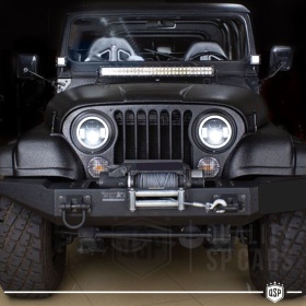 FAROS LED Angel Eyes para JEEP CJ, Luz Blanca 6500K | APROBADO