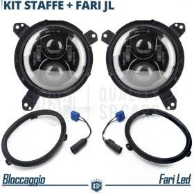 2 Faros LED 7" + Soportes para JEEP WRANGLER JL 6500K | DRL, Cruce, Carretera, Intermitentes