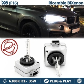 2x D1S Bi-Xenon Replacement Bulbs for BMW X6 F16 HID 6.000K White Ice 35W