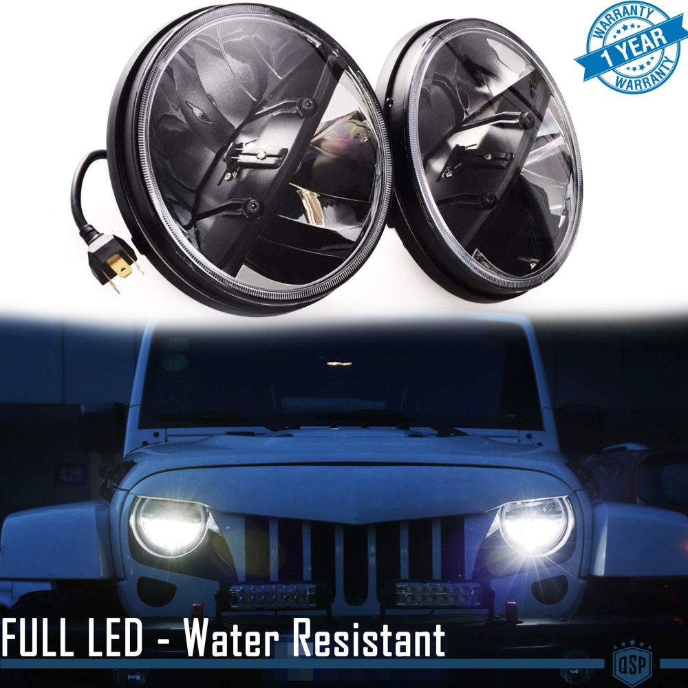 2 Faros Delanteros LED 7" para JEEP WRANGLER JK 6500K | Luces de Cruce + Carretera 2 Faros Delanteros LED 7" para JEEP WRANGLER JK 6500K | Luces de Cruce + Carretera