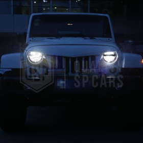 2 Faros Delanteros LED 7" para JEEP WRANGLER JK 6500K | Luces de Cruce + Carretera