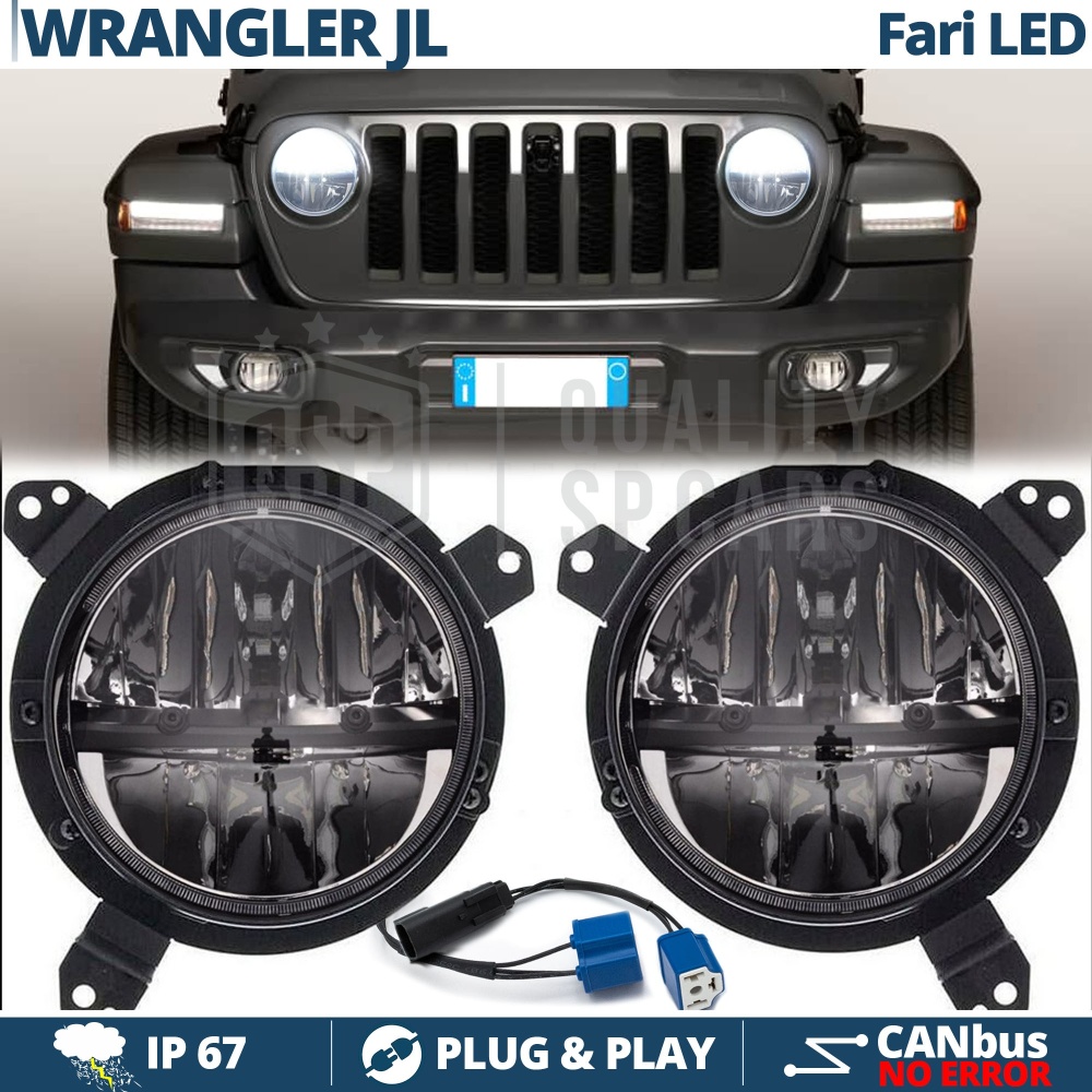 2 Faros LED 7" + Soportes para JEEP WRANGLER JL 6500K | Luces de Cruce + Carretera 2 Faros LED 7" + Soportes para JEEP WRANGLER JL 6500K | Luces de Cruce + Carretera