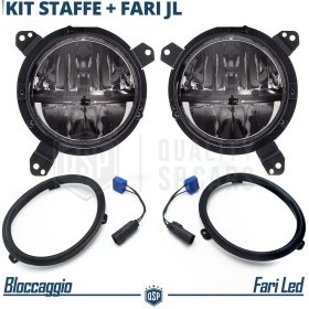 2 Faros LED 7" + Soportes para JEEP WRANGLER JL 6500K | Luces de Cruce + Carretera
