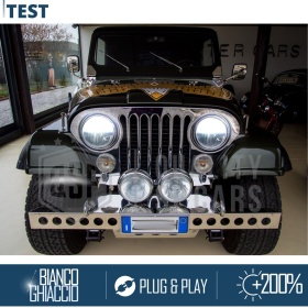 2 Faros Delanteros LED 7" para JEEP CJ 6500K | Luces de Cruce + Carretera