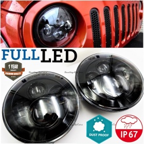 2 Faros Delanteros LED 7" para JEEP WRANGLER JK 6500K | Luces de Cruce + Carretera + Posición
