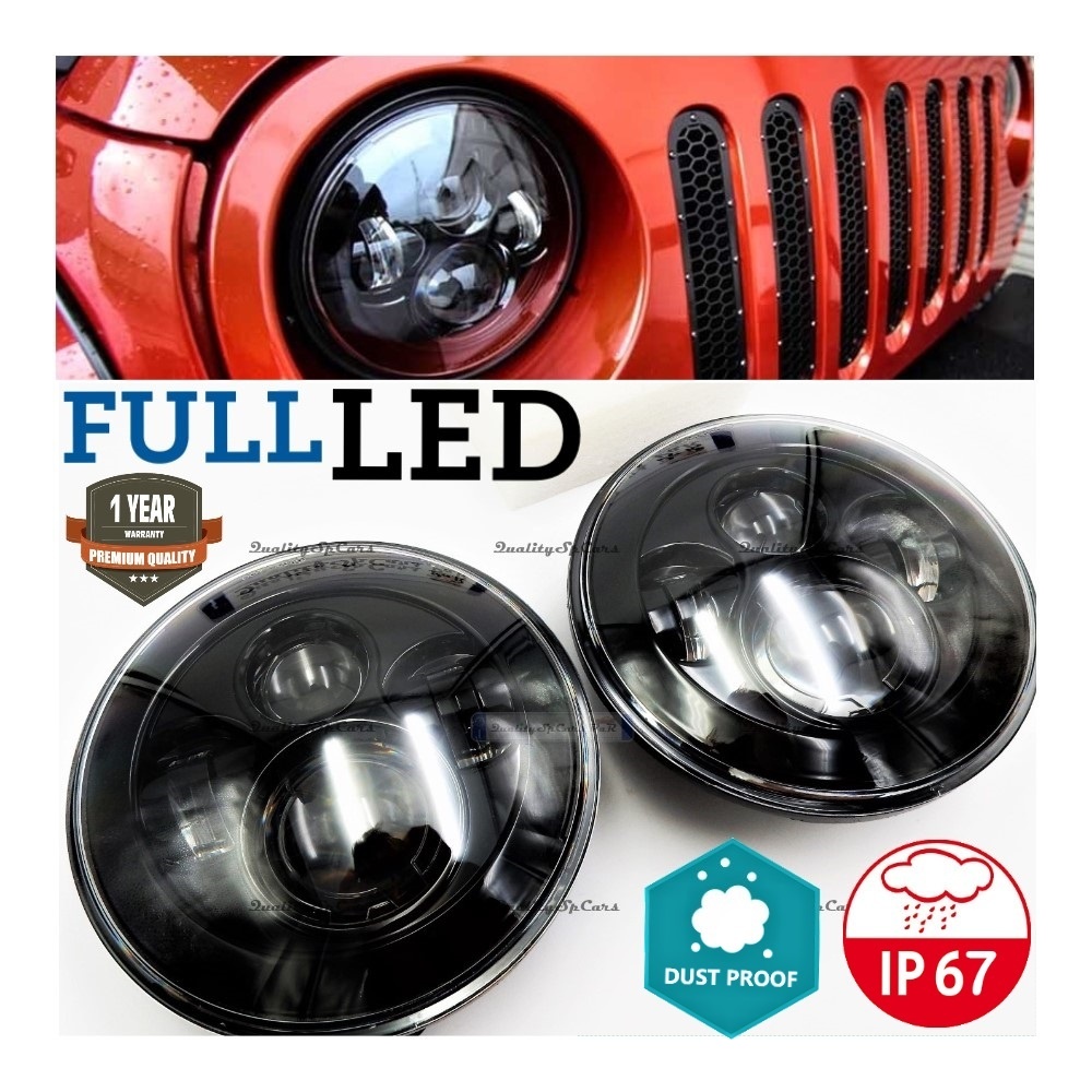 2 Faros Delanteros LED 7" para JEEP WRANGLER JK 6500K | Luces de Cruce + Carretera + Posición 2 Faros Delanteros LED 7" para JEEP WRANGLER JK 6500K | Luces de Cruce + Carretera + Posición