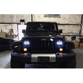 2 Faros Delanteros LED 7" para JEEP WRANGLER JK 6500K | Luces de Cruce + Carretera + Posición