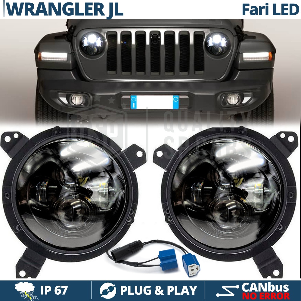 2 Faros LED 7" + Soportes para JEEP WRANGLER JL 6500K | Luces de Cruce + Carretera + Posición 2 Faros LED 7" + Soportes para JEEP WRANGLER JL 6500K | Luces de Cruce + Carretera + Posición