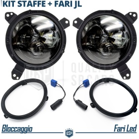2 Faros LED 7" + Soportes para JEEP WRANGLER JL 6500K | Luces de Cruce + Carretera + Posición