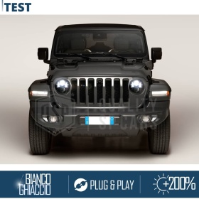 2 Faros LED 7" + Soportes para JEEP WRANGLER JL 6500K | Luces de Cruce + Carretera + Posición