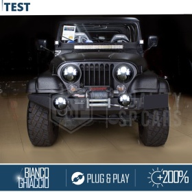 2 Faros Delanteros LED 7" para JEEP CJ 6500K | Luces de Cruce + Carretera + Posición