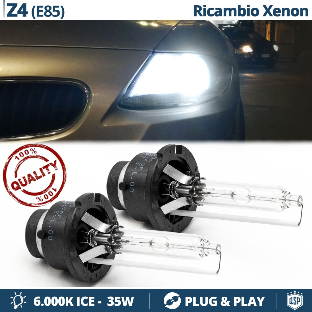 2x Bombillas Xenon D2S de Repuesto para BMW Z4 E85/86 Luz 6.000K Blanco Frio Lámpara 35W