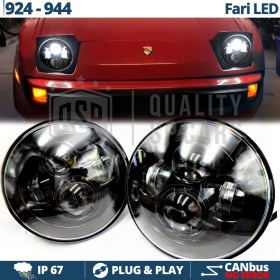 2 Faros Delanteros LED 7" para PORSCHE 924-944 6500K | Luces de Cruce + Carretera + Posición