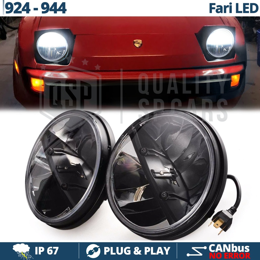 2 Faros Delanteros LED 7" para PORSCHE 924-944 6500K | Luces de Cruce + Carretera 2 Faros Delanteros LED 7" para PORSCHE 924-944 6500K | Luces de Cruce + Carretera