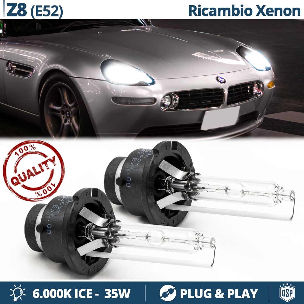 2x Bombillas Xenon D2S de Repuesto para BMW Z8 E52 Luz 6.000K Blanco Frio Lámpara 35W