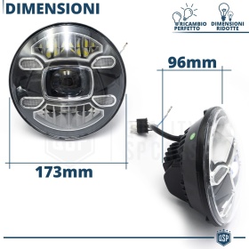 2 Faros Delanteros LED 7" para SSANGYONG KORANDO 2 6500K | Luces de Cruce + Carretera + Posición