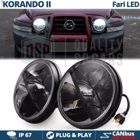2 Faros Delanteros LED 7" para SSANGYONG KORANDO 2 6500K | Luces de Cruce + Carretera
