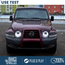 FAROS LED Angel Eyes para SSANGYONG KORANDO 2, Luz Blanca 6500K | APROBADO