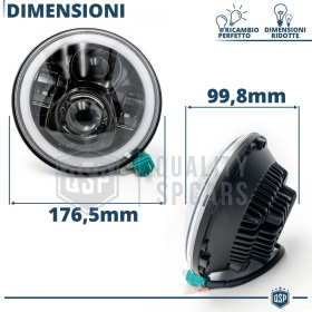 FAROS LED Angel Eyes para SSANGYONG KORANDO 2, Luz Blanca 6500K | APROBADO