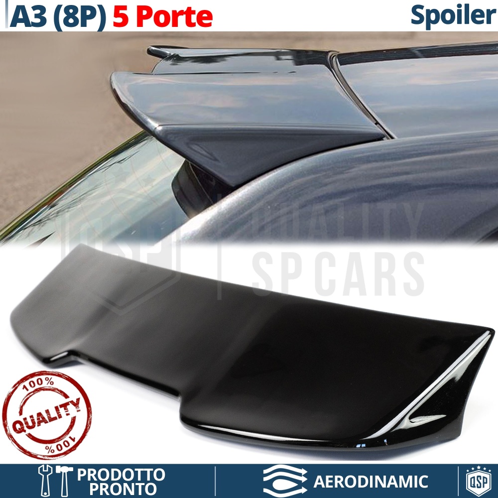 SPOILER Alerón Trasero PARA Audi A3 S3 8P | Labio Maletero Techo NEGRO RS3 Style SPOILER Alerón Trasero PARA Audi A3 S3 8P | Labio Maletero Techo NEGRO RS3 Style