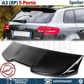 SPOILER Alerón Trasero PARA Audi A3 S3 8P Facelift | Labio Maletero Techo NEGRO RS3 Style